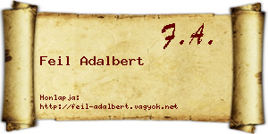 Feil Adalbert névjegykártya